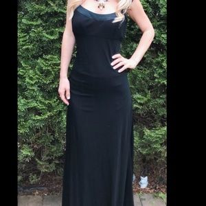 BADGLEY MISCHKA BLACK SEQUIN GOWN